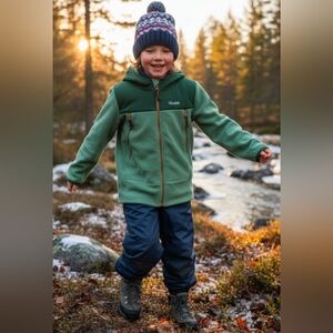Hooké green fleece kid jacket size 10